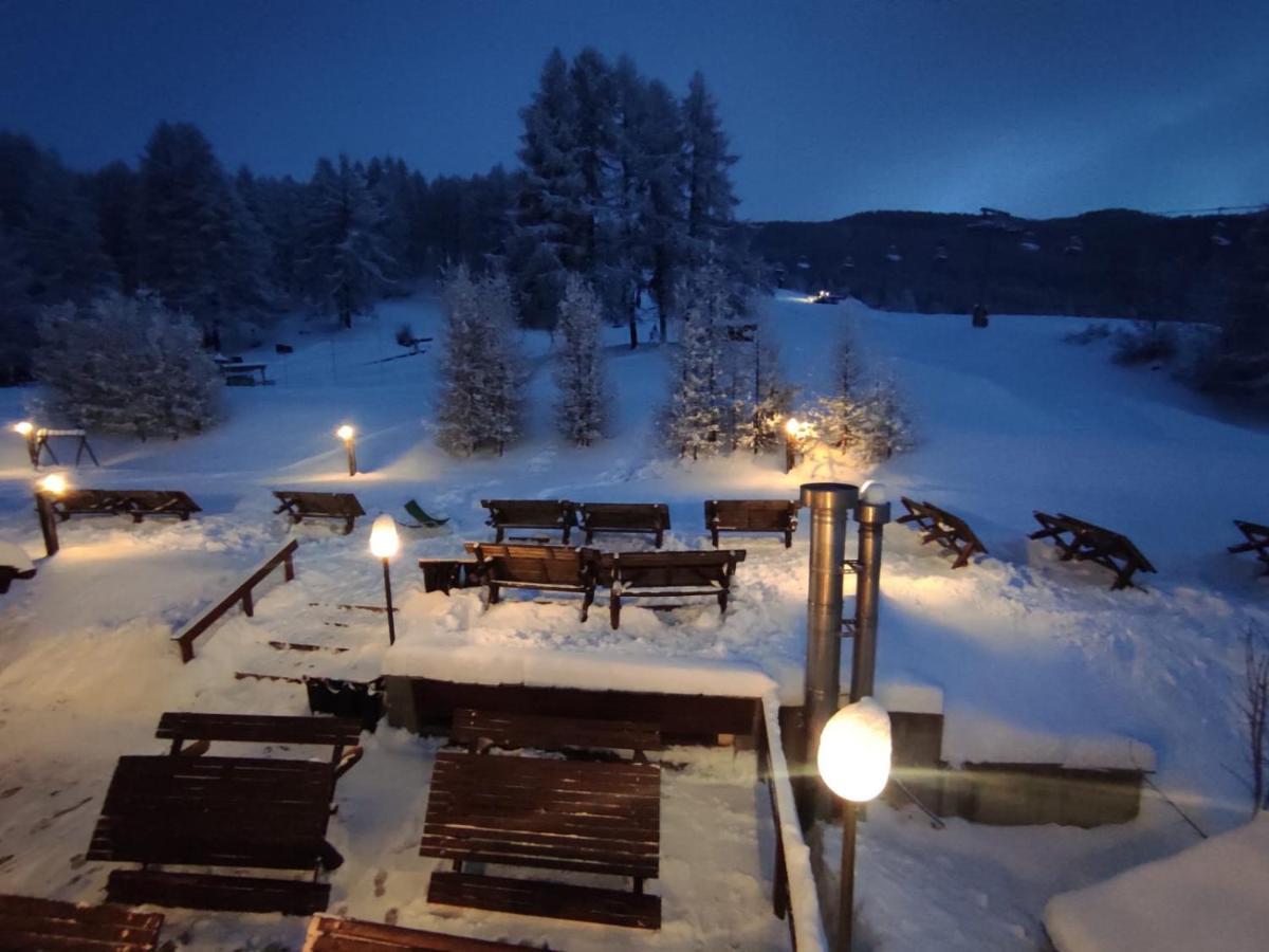 Restaurant Hotel Chalet Del Sole Oulx Exterior foto