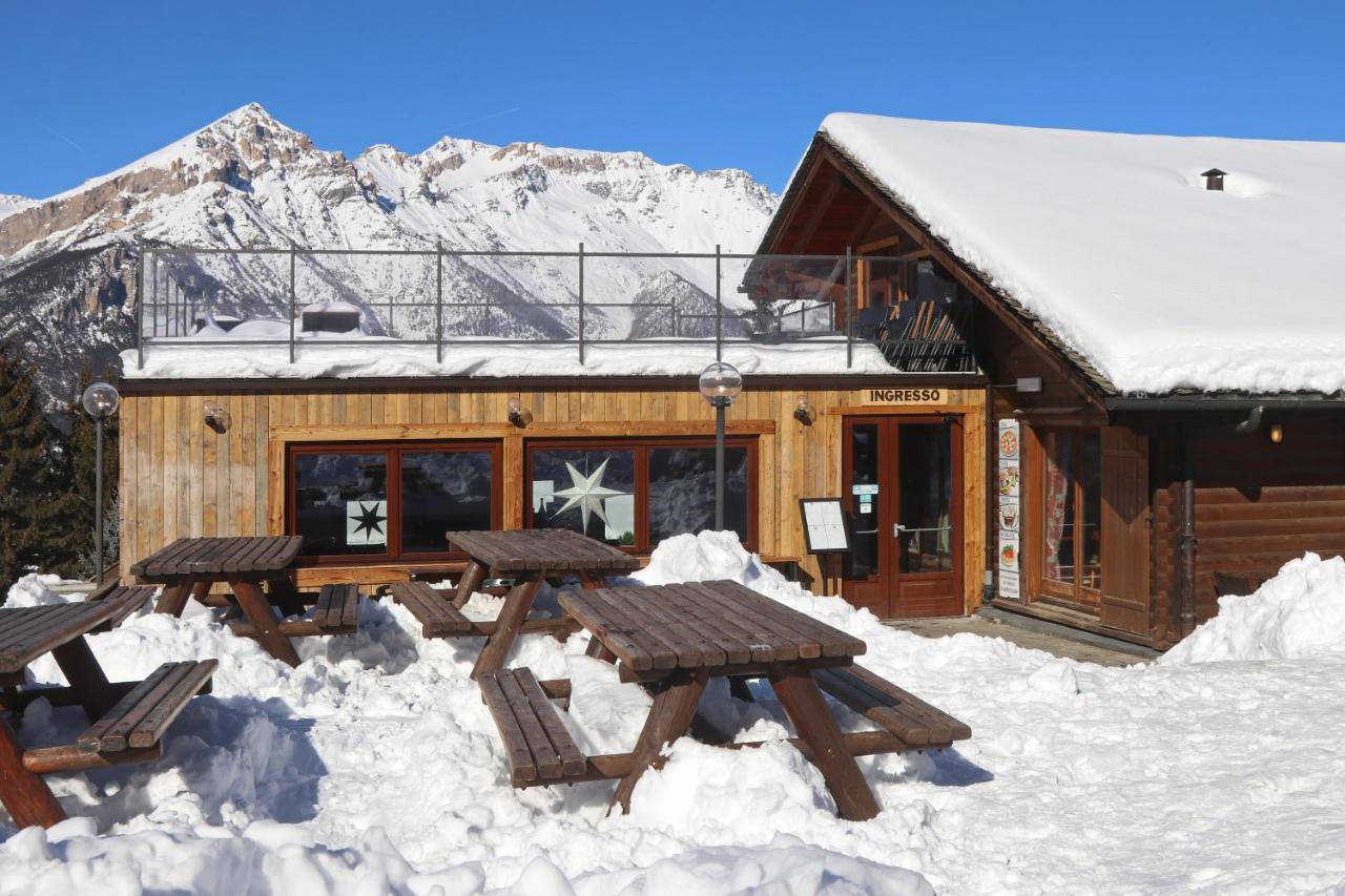 Restaurant Hotel Chalet Del Sole Oulx Exterior foto
